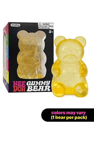 Needoh Gummy Bear – Jelly Sensory Toy -Yellow- Color May Vary (Pack of 1)
