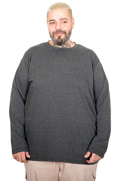 ModeXL Modna XL Plus Size muška majica dugih rukava sa okruglim izrezom 20102...
