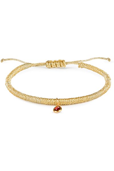 MINZA Lagrima Women's Bracelet, 18K Gold, Beaded Bracelet, with Agate, Handma...