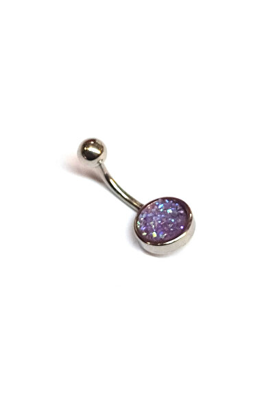AMALFİ Αξεσουάρ για σκουλαρίκια piercing, Σκουλαρίκι αφάλου από ατσάλι, Μωβ