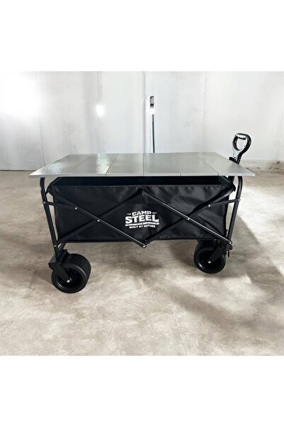 Store Ankabey06 CampSteel XXL Katlanır Vagon + 90x54 cm Paslanmaz Galvaniz Ma...