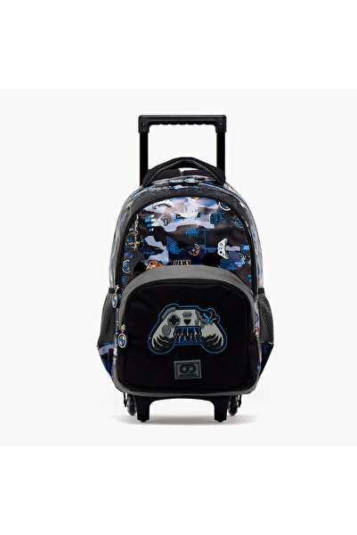 Sami Studio Game Print Trolley Bag for Boys 8-12 Years with Zip Closure - 17 ...