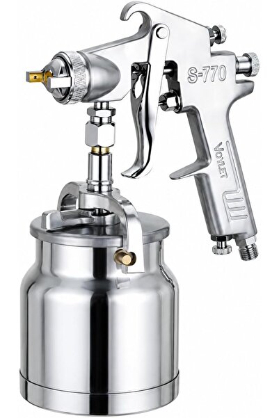 Voylet S770S بخاخ طلاء هوائي، فوهة 1.7 مم، كوب شفط سعة 1000 مل، ضغط 3.5 بار، ...