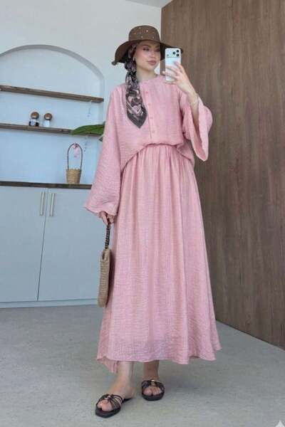 Şulemoda Giyim Verona Skirt Suit Pink