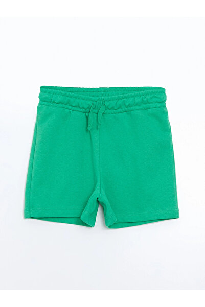 LC Waikiki Green Elastic Waist Girl's Shorts