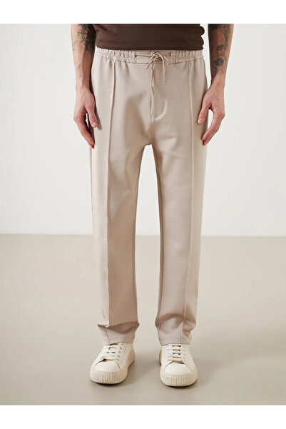 LC Waikiki Beige Standard Fit Men's Sports Sweatpants