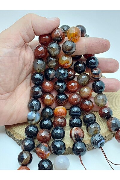 Yasamtohumu Agate Stone Faceted Cut String 16mm (62210)
