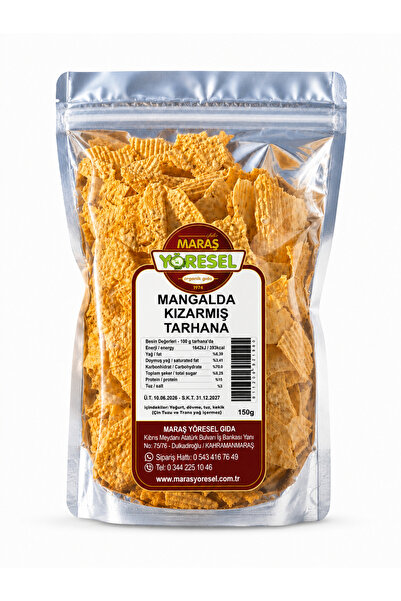Maraş Yöresel Mangalda Kızarmış Tarhana Cips Fırınlanmış Çerezlik Lezzet 150 gr