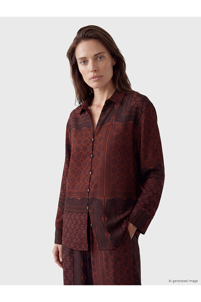 LC Waikiki Nevavm Patterned Women's Shirt with Difference