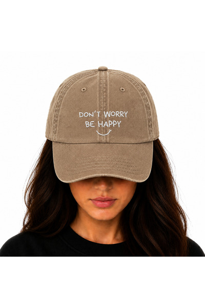 WeavedCo Embroidered Washable Vintage Hat (Don'T Worry Be Happy) Don'T Worry,...