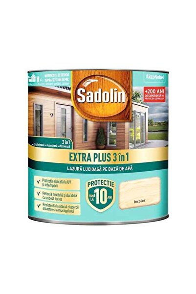 Sadolin Vopsea pentru lemn, 3-în-1 lucioasă pe bază de apă 0.75L, Sadolin, In...
