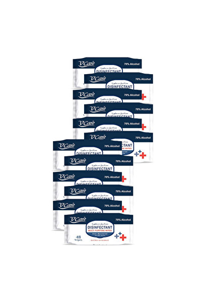 vcare V Care Disinfectant Multi-Purpose Anti Bacterial Wipes - 48'S | Kills 9...