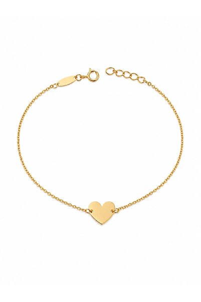 Aur 585 Brățară damă din aur galben 14k, model inimă, 18+1,5 cm, 0,92 g