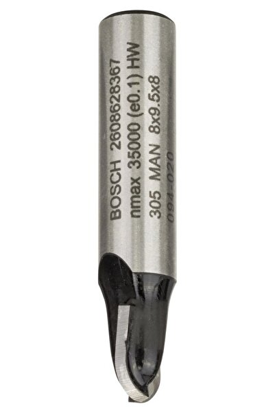 Bosch Convex 2-Flute Rounding Router Bit with Bearing, 8 x 8 x 40 mm