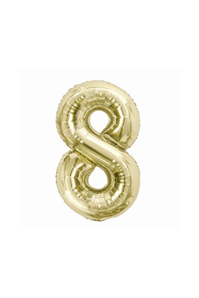 Godan Balon folie auriu, 85 cm, cifra 8