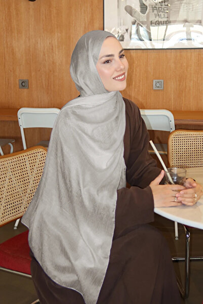 Madame Polo Premium Glow Jakar Shawl Tree Bark - Stone