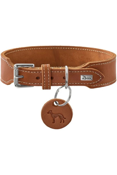 Hunter Aalborg Zgardă de câine din piele extra lată M 55 cm