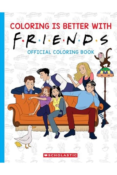 Scholastic Us التلوين أفضل مع الأصدقاء: كتاب تلوين رسمي للأصدقاء