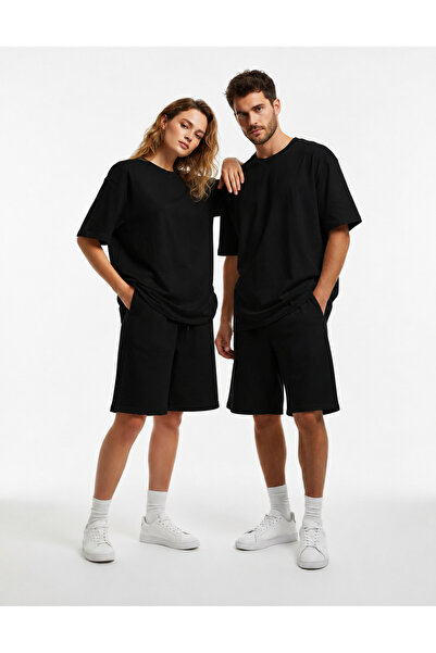 BayBayan Oversize Short Sleeve Shorts Suit Suitable for Women, Men, and Couples