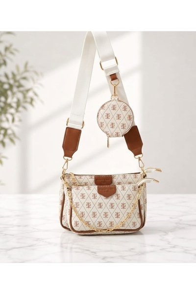 ZEES SHOP Kadın Çapraz Askılı 3'lü Set Omuz Çantası