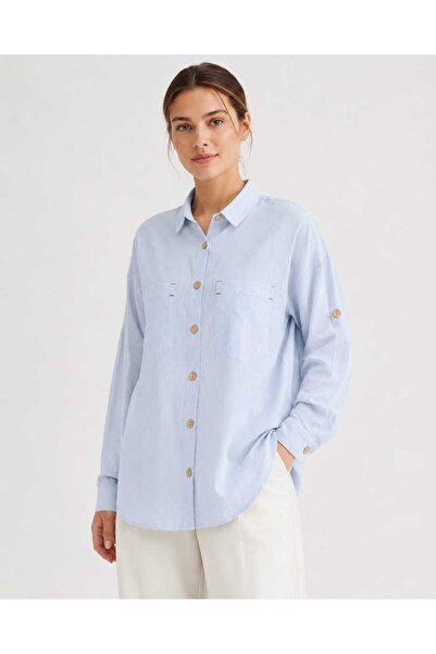 LAVİNİM KADIN KETEN OVERSIZE PREMİUM GÖMLEK