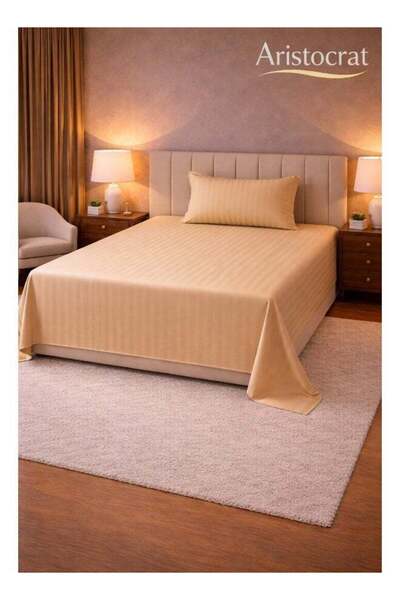 Aristocrat 2‑Piece Striped Microfiber Flat Bed Sheet Set Single 160x220cm – S...