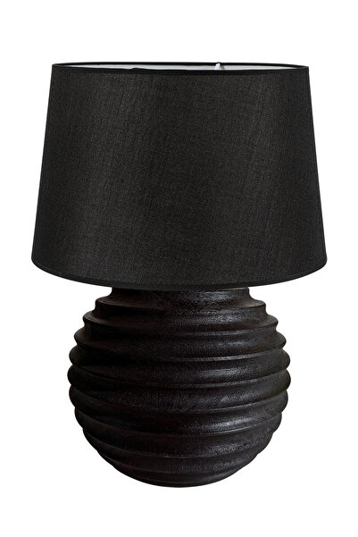 ARlight Tli 6333 40 Bk Επιτραπεζια Λαμπα Ξυλινη Στρογγυλη με Ραβδωσεισ & Αμπα...