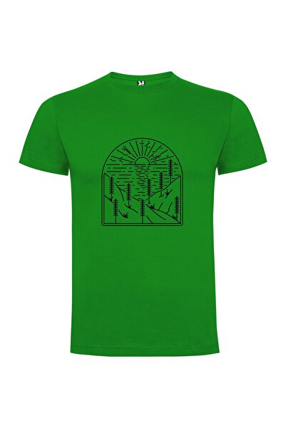 iLovePrints Mountain Sunset Patch Tshirt