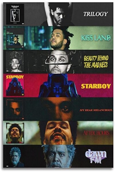 ESSESORIES The Weeknd Music Poster Wall Art Room Decor Self Adhesive