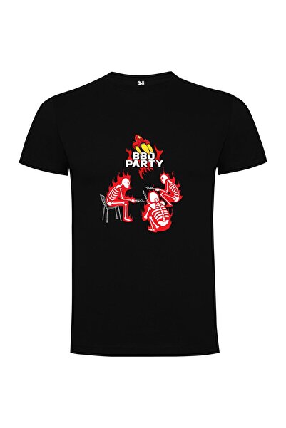 iLovePrints Flaming Skeleton Soiree Tshirt