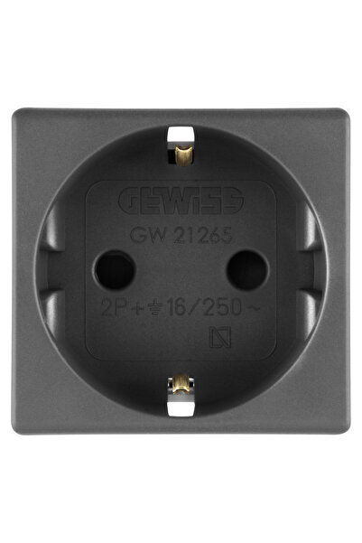 Gewiss Priza modulara standard 2P+E, GW21265, negru 2 module, 1 buc