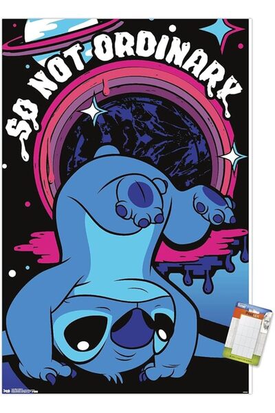 ESSESORIES Stitch Multi Aesthetic Poster Wall Art Room Decor Self Adhesive
