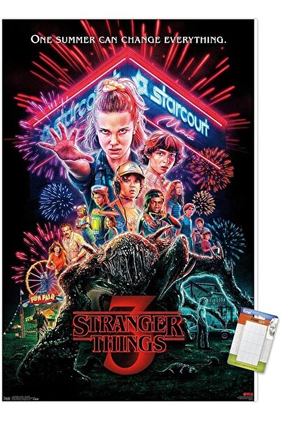 ESSESORIES Stranger Things Movie Poster Wall Art Room Decor Self Adhesive