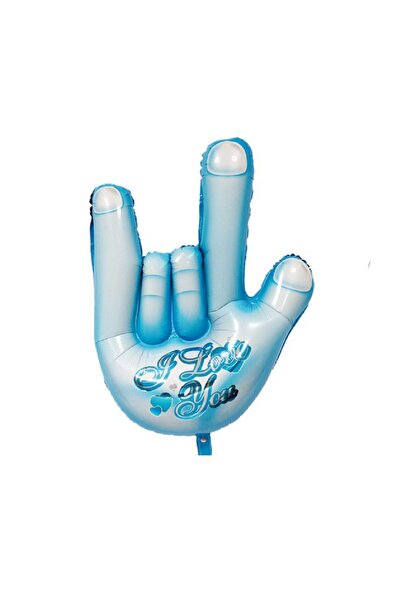 MP Mirific Party Metallic foil balloon, I love you, blue, 56x74 cm