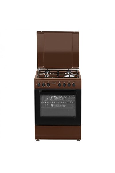 Samus SM662AENS Aragaz pe gaz 60x60 cu cuptor electric, 4 arzătoare, Maro