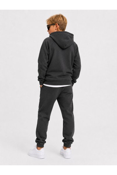 GİYİCEM TEKSTİL Boy's 3 Threaded Hooded Zippered Tracksuit Set G2027-2