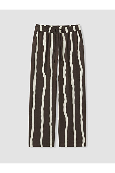 LC Waikiki Rmz Gi̇yi̇m Farkiyla Women's Striped Pants with Waist Cord