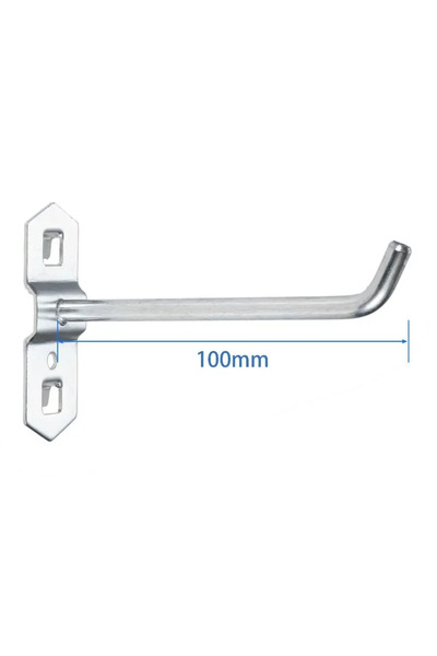 Choice11 10Pcs 100mm 10/5/3/1 PCS Heavy Duty Metal Pegboard Hooks, Tool Hange...