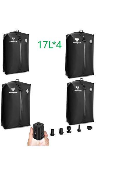 Choice9 4bag1pump-titanpeak 17L 28L 35L travel Vacuum Bag Reusable Storage Ba...