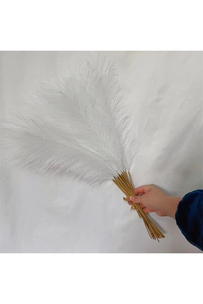 Choice1 White 10pcs Artificial Reed Ins Wind Bouquet Imitation Flowers Bohemi...