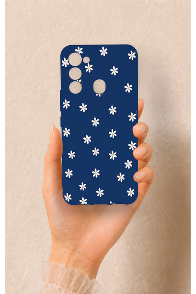 Vip Case Tecno Spark 8C Uyumlu Mini Papatya Desenli Silikon Kılıf