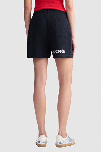 ecko unltd. Ecko Red Sadie Loose Fit Double Pocket Printed 3 Cotton Women's Black Shorts