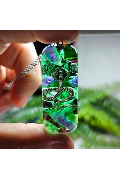 Singincraft Snake Figure - Amethyst - Tourmaline - Unique Design Steel Chain ...