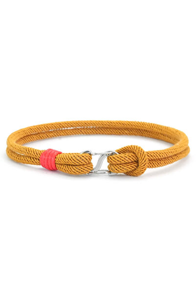 Choice4 Yellow Simple Mens Bracelets Hand-Woven Detachable 7 Colors Rope Brac...