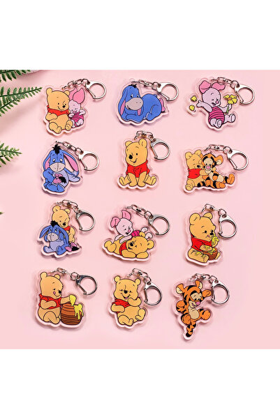Choice 5 cm 13 1/12Pcs Disney Winnie the Pooh Acrylic Car Keychain Cute Backp...