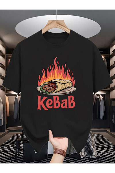 NOURAM تي شيرت صيفي بأكمام قصيرة من KEBAB، قميص عصري بطباعة أنيقة، قميص رجالي...