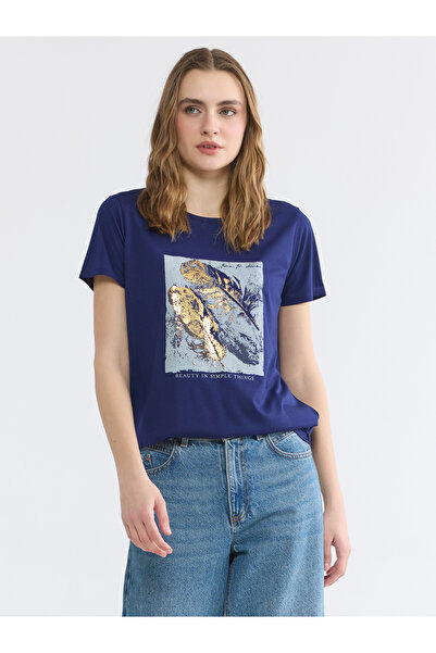 LC Waikiki Tricou de damă imprimat, 100% bumbac