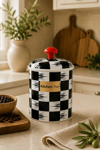Jenisa Set of 3 Modern Patterned Decorative Plastic Storage Containers 2.5 L