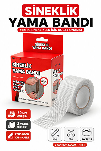 Alıç Bandă de reparare pentru plase de țânțari 50 mm x 2 metri Bandă autoadez...