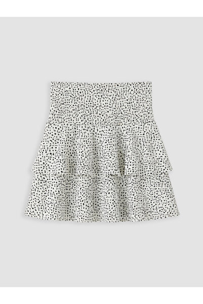 LC Waikiki Fustă-pantalon stratificată cu buline și talie elastică